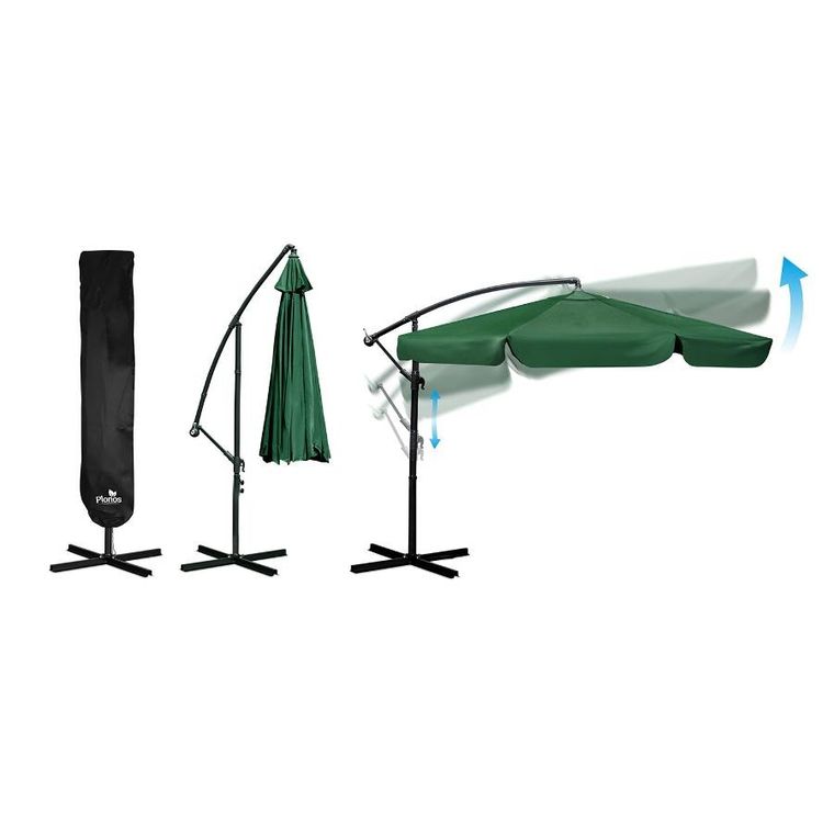 Plonos, parasol ogrodowy, składany, 6 segmentowy, z pokrowcem, 350 cm, PL-880