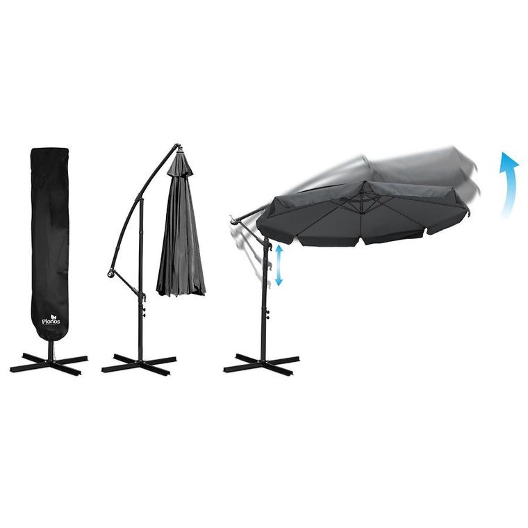 Plonos, parasol ogrodowy, składany, 8 segmentowy, z pokrowcem, 350 cm, PL-881