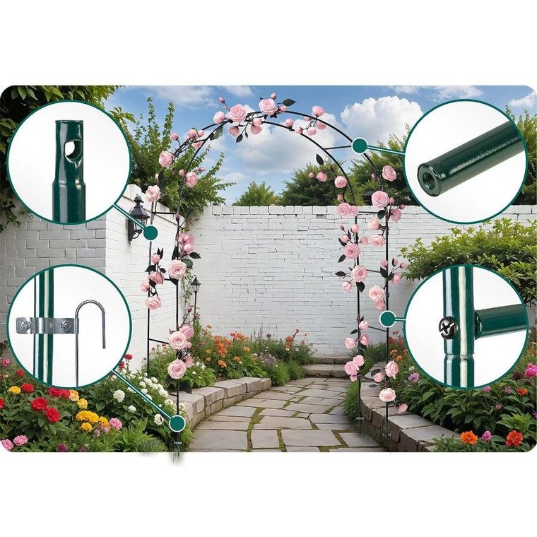 Plonos, pergola ogrodowa, łuk, 240 cm