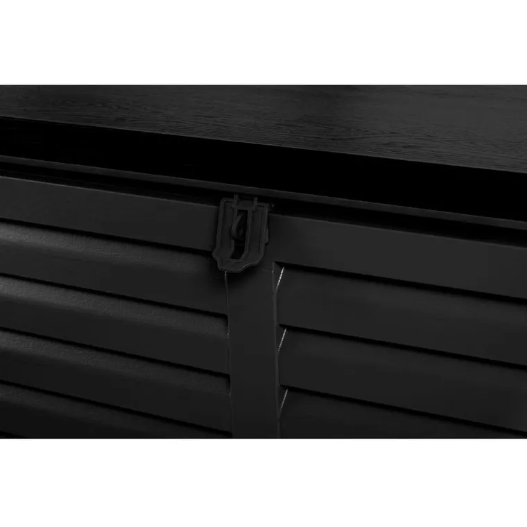 Plonos, skrzynia ogrodowa, czarna, 143,5-57-53,5 cm, 390l