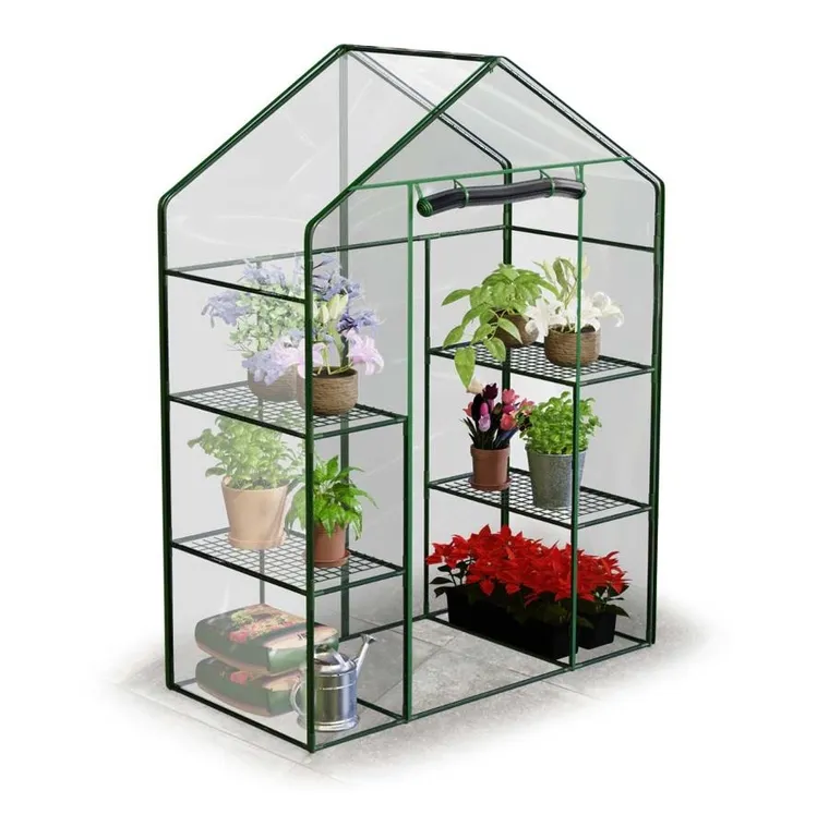 Plonos, szklarnia ogrodowa, dwa regały, 140-71-195 cm