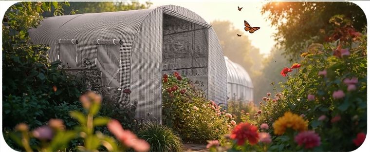 Plonos, tunel ogrodowy, 2-4,5 m, 9 m2, biały