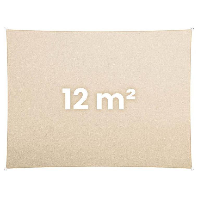 Plonos, żagiel przeciwsłoneczny prostokątny, beżowy, 3-4m