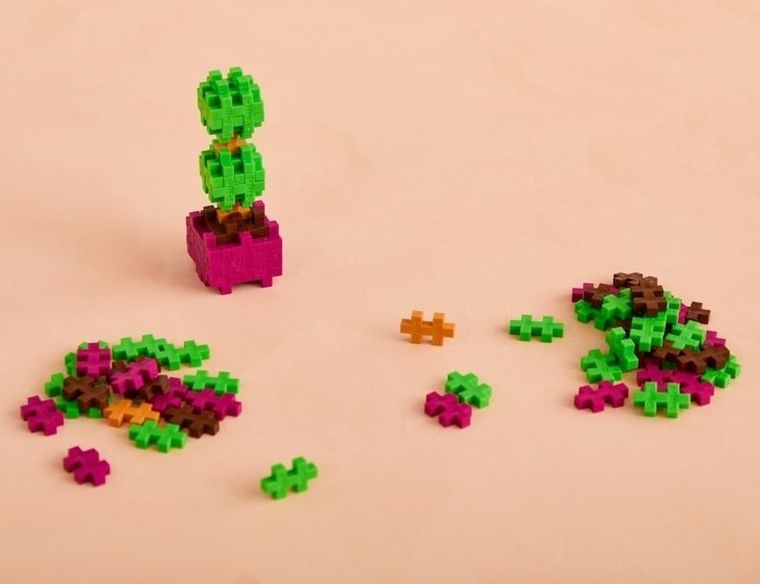 Plus-Plus, Roślinki, Topiary, klocki, 49 elementów