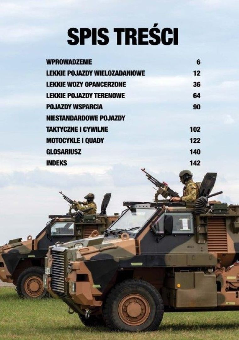 Pojazdy wojsk specjalnych. Wozy terenowe, MRAP-y, motocykle, quady