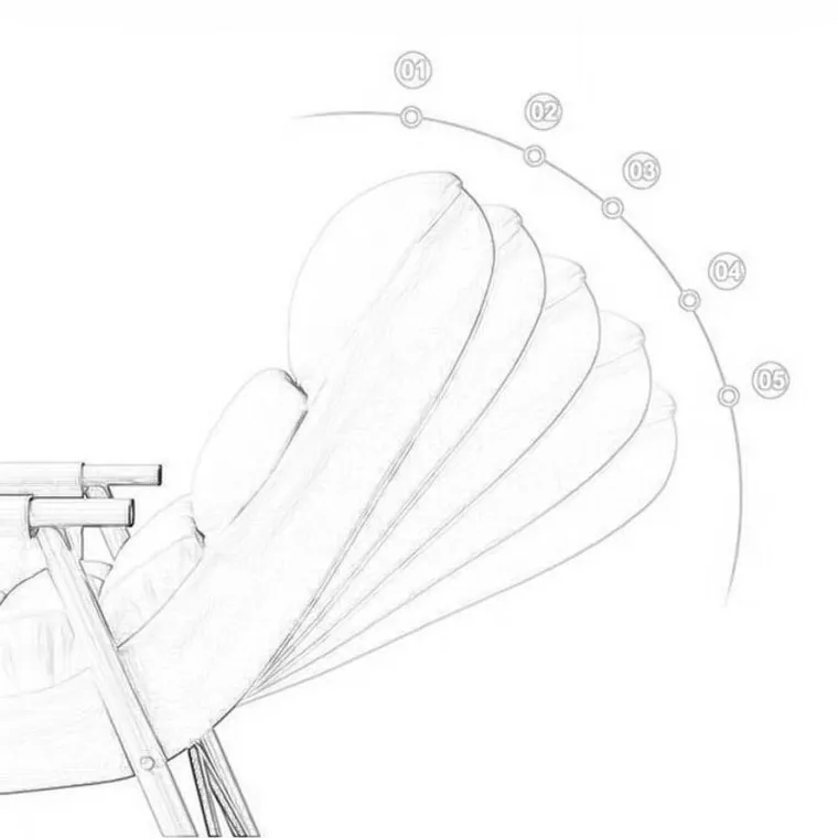 Pojedynczy fotel bujany ze złotą metalową podstawą, biały