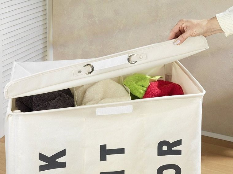 Pojemnik na pranie, Trivo beige, 116 litrów