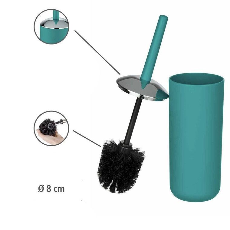 Pojemnik na szczotkę, Brasil, turkusowy + szczotka wc