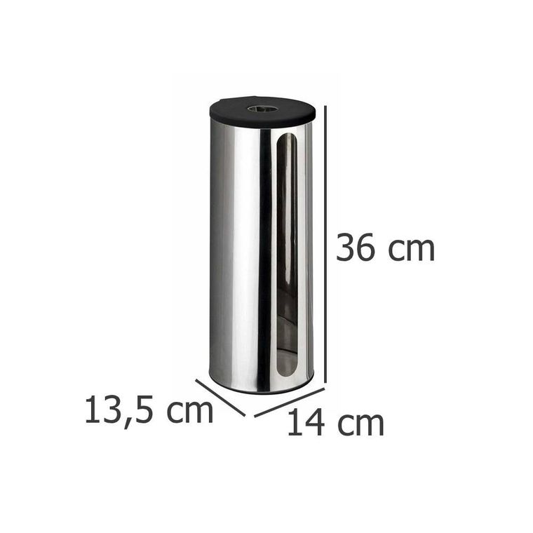 Pojemnik na zapasowe rolki papieru toaletowego, stalowy