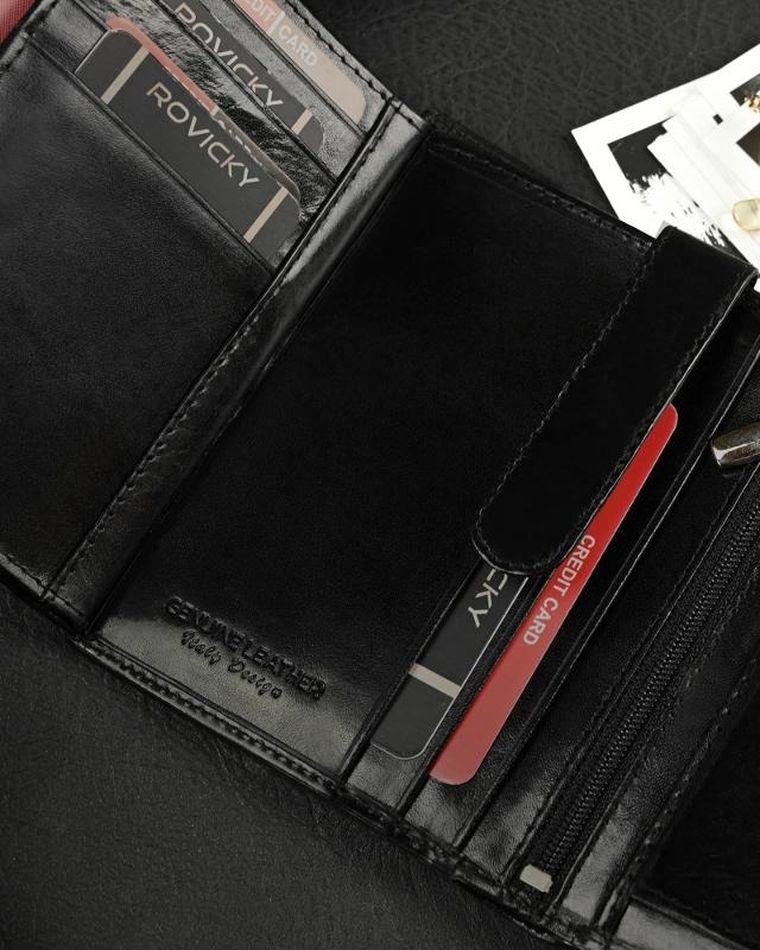 Pojemny, pionowy portfel męski z połyskującej skóry naturalnej, Ronaldo