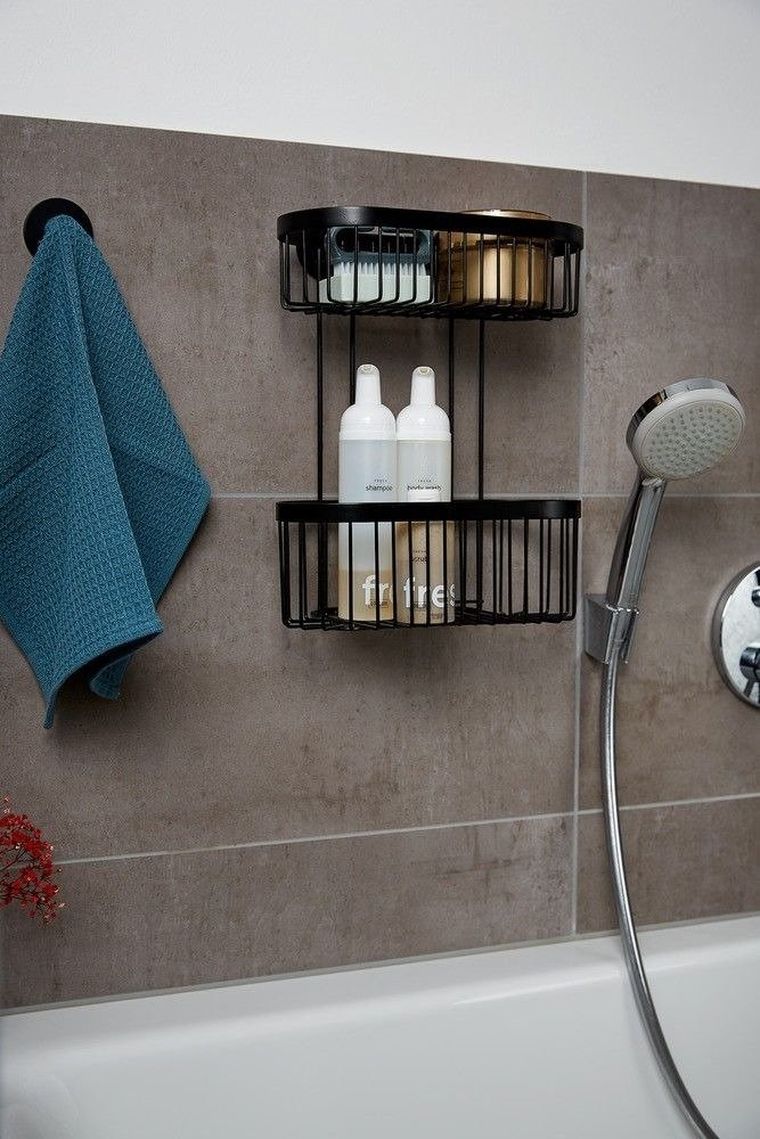 Półka łazienkowa, wisząca, classic-plus, 2 poziomy