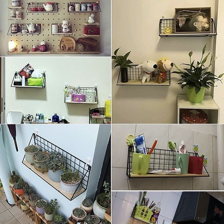 Półka ścienna metalowa, styl Loft, czarna, 45-13,5 cm