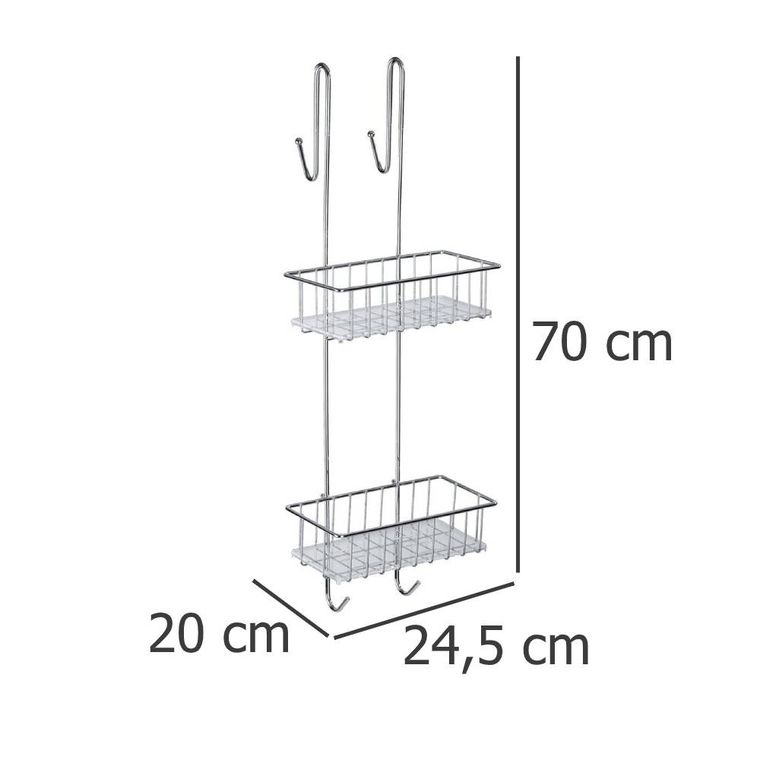 Półki łazienkowe, Caddy, stal nierdzewna