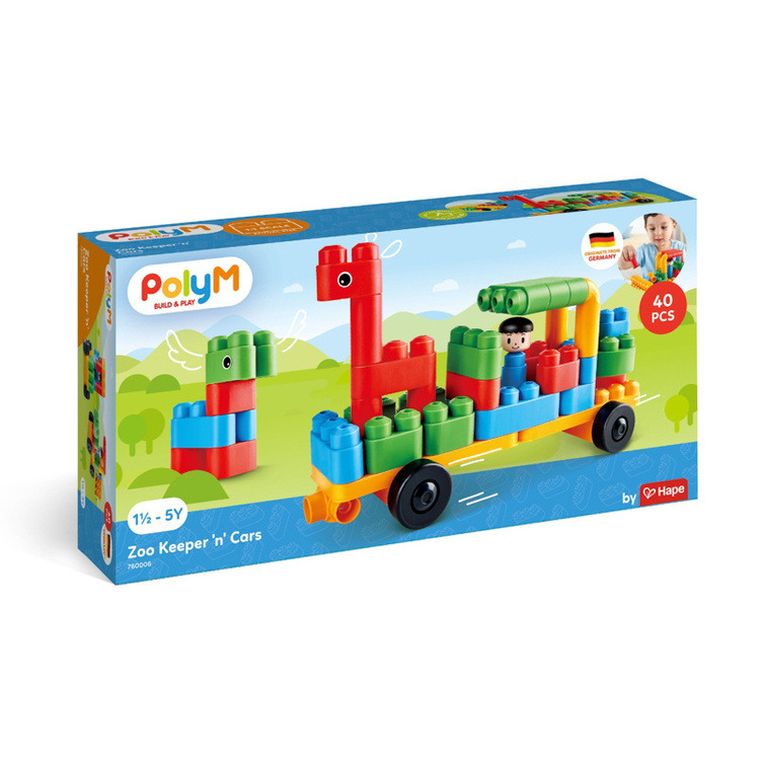 PolyM, Pojazdy opiekunów zwierząt w ZOO, klocki konstrukcyjne, 40 elementów