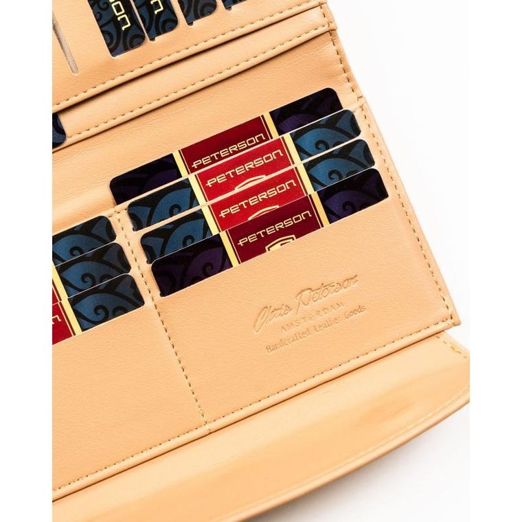 Portfel, beżowy, skóra ekologiczna, Peterson