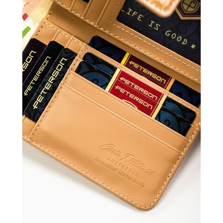 Portfel, beżowy, skóra ekologiczna, Peterson