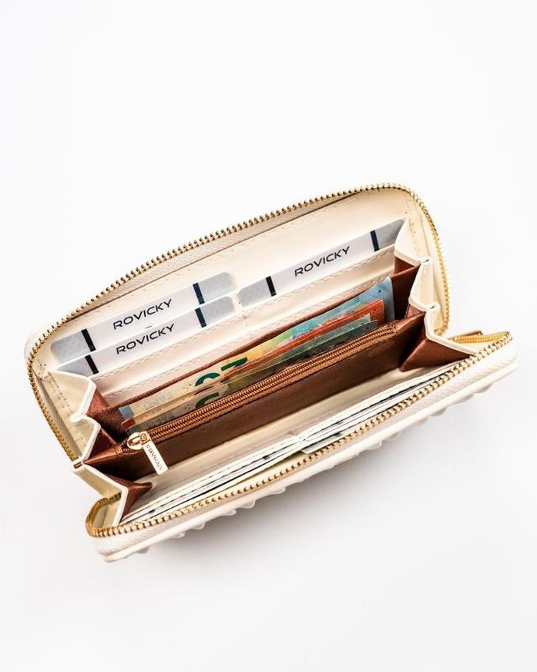 Portfel, biały, skóra ekologiczna, Rovicky