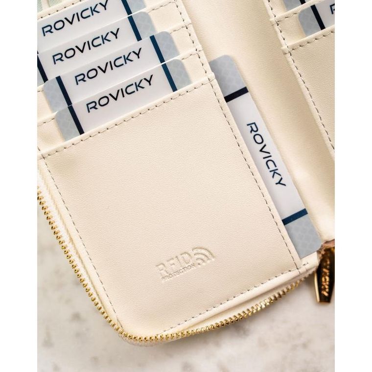 Portfel, biały, skóra ekologiczna, Rovicky