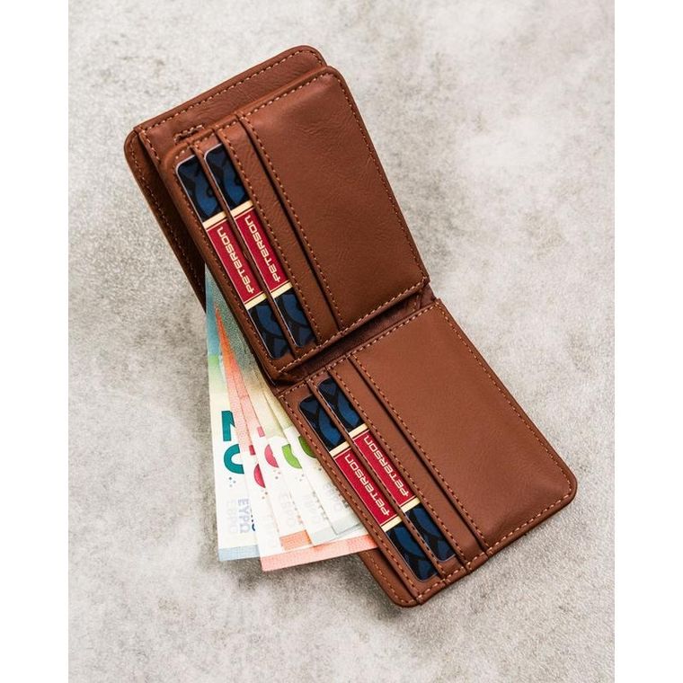 Portfel, brązowy, skóra ekologiczna, Peterson