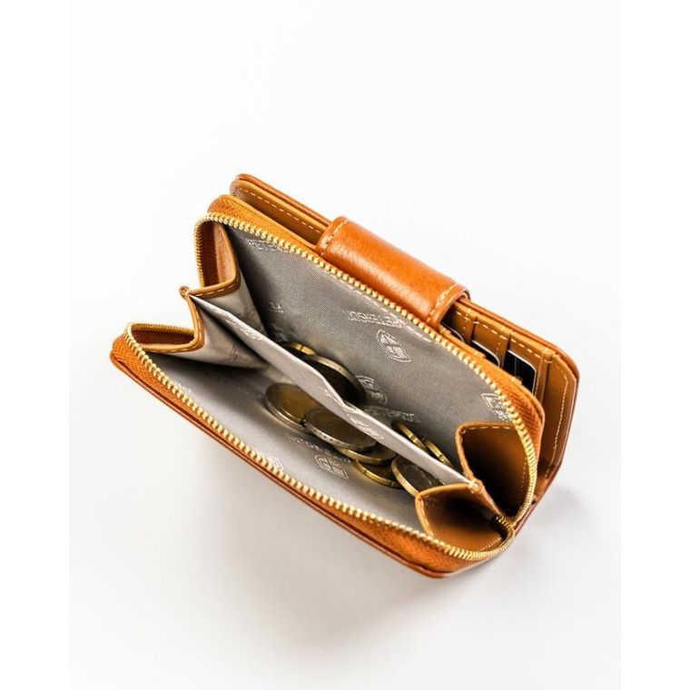 Portfel, brązowy, skóra ekologiczna, Peterson