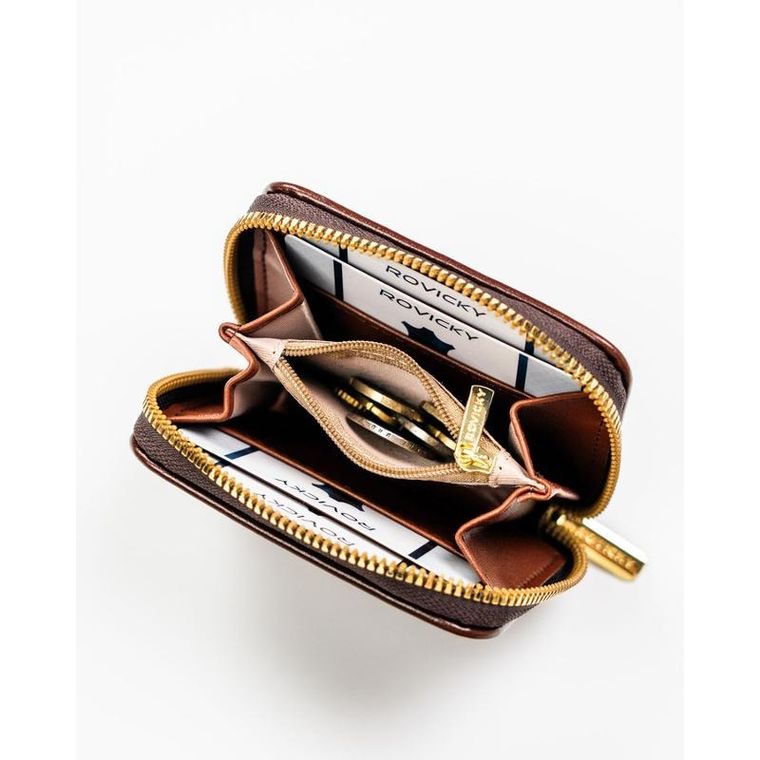Portfel, brązowy, skóra ekologiczna, Rovicky