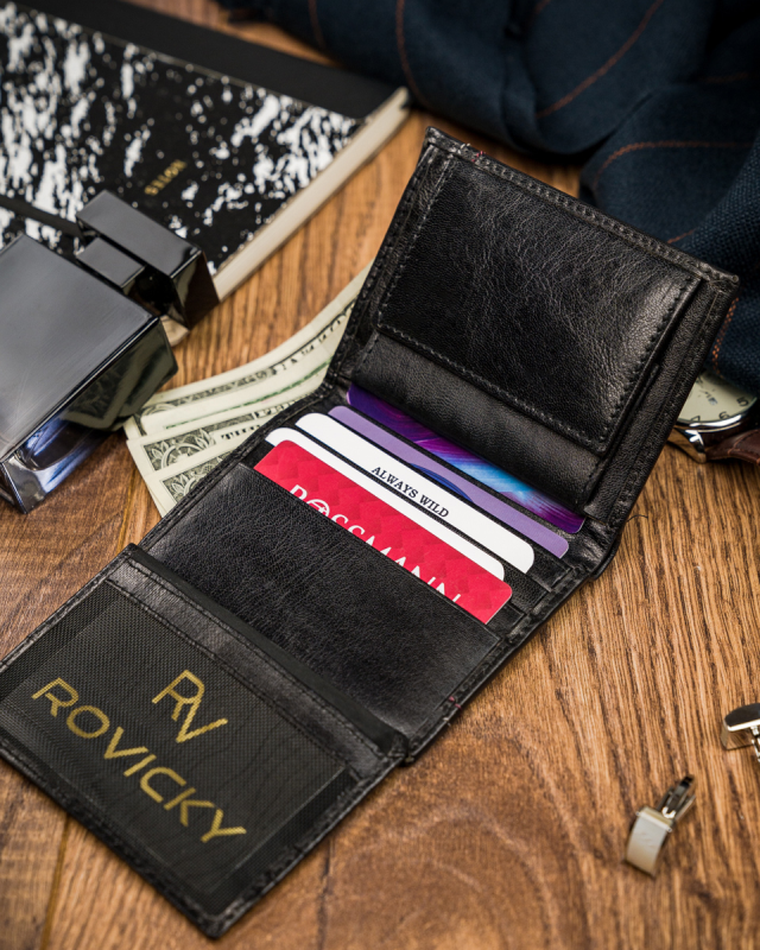 Portfel, czarny, skórzany, Always Wild