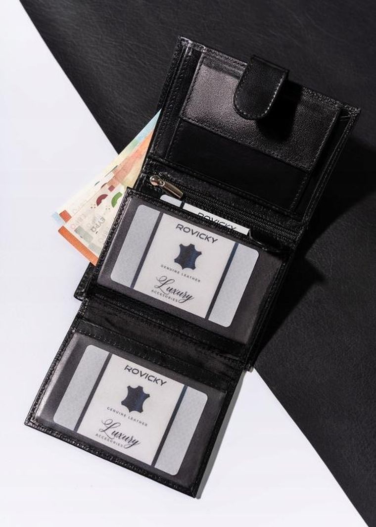 Portfel, czarny, skórzany, Always Wild