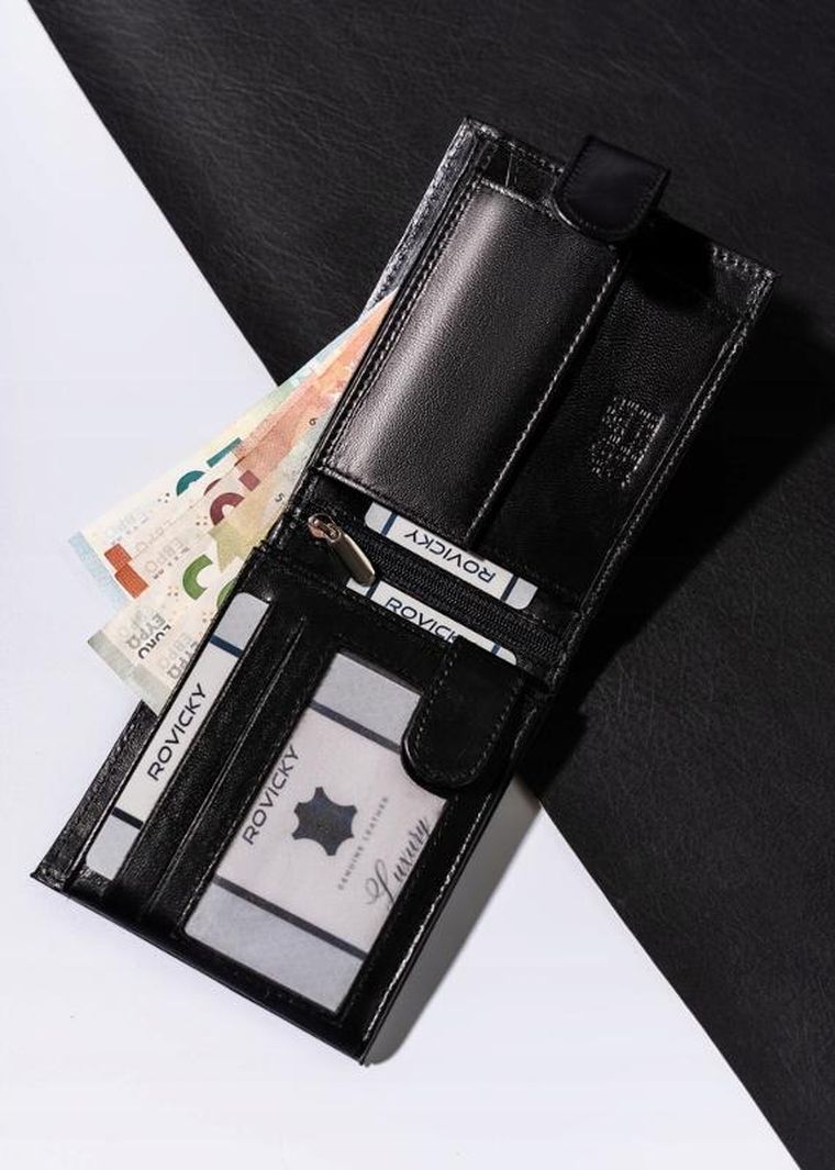 Portfel, czarny, skórzany, Always Wild