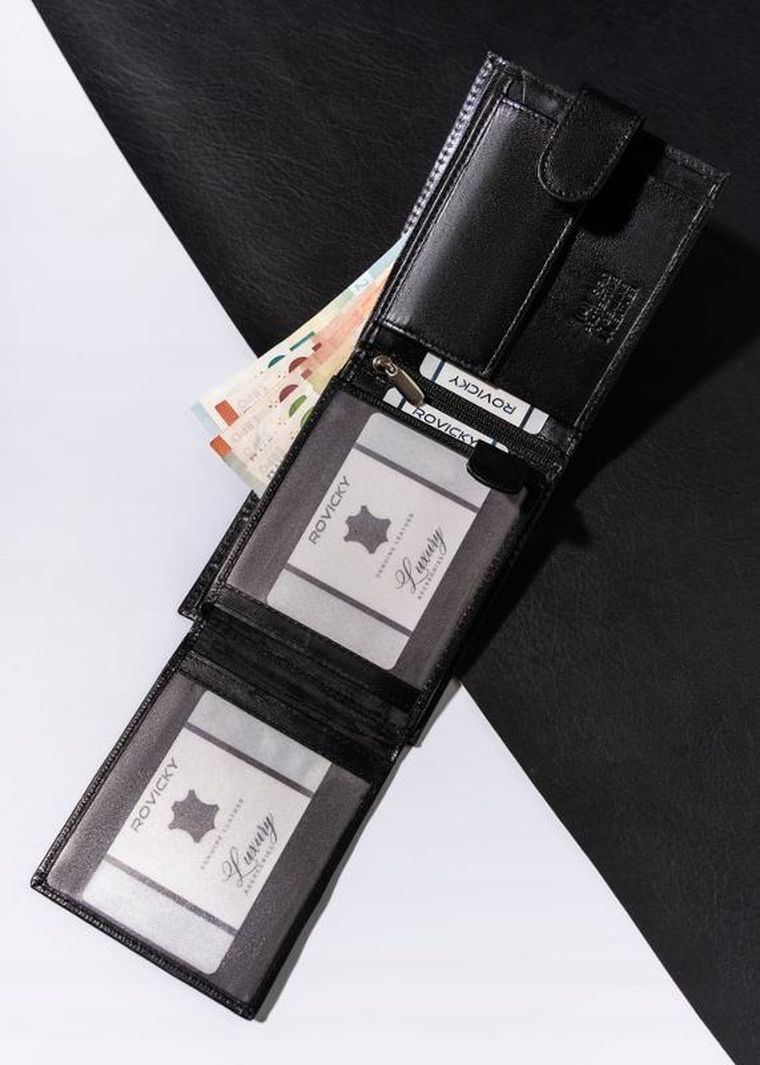 Portfel, czarny, skórzany, Always Wild