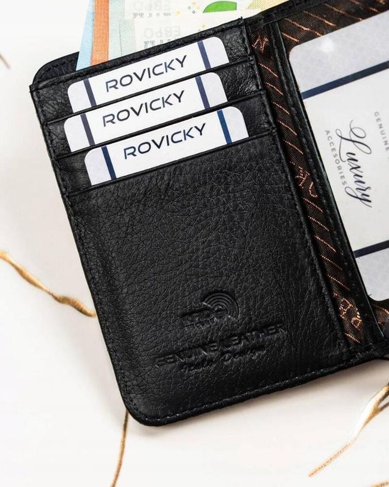 Portfel, czarny, skórzany, Lorenti