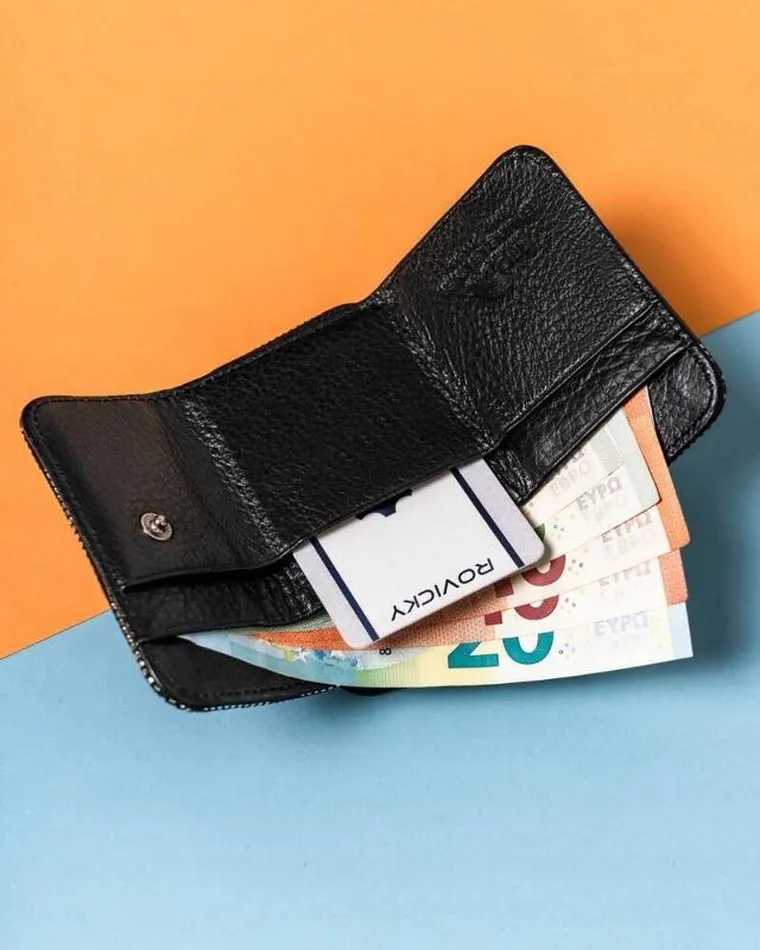 Portfel, czarny, skórzany, Lorenti