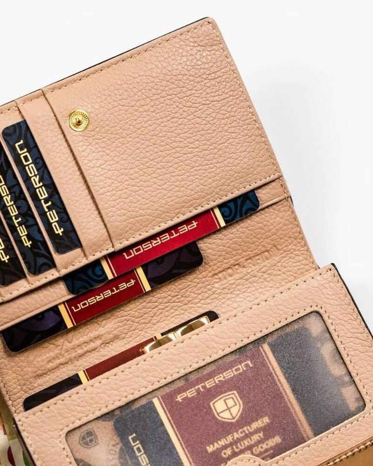 Portfel, czarny, skórzany, Peterson