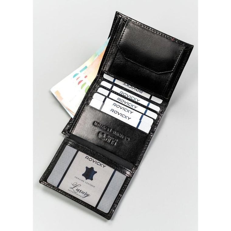 Portfel, czarny, skórzany, RFID, Always Wild