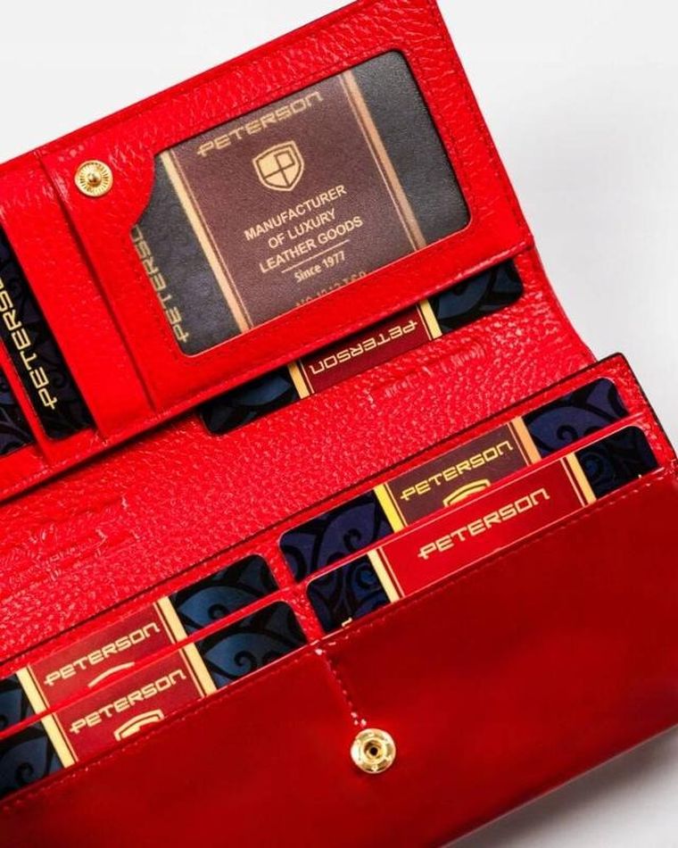 Portfel, czarny, skórzany, RFID, Peterson