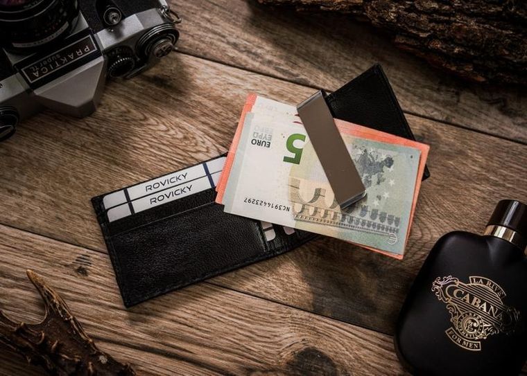 Portfel, czarny, skórzany, RFID, Rovicky