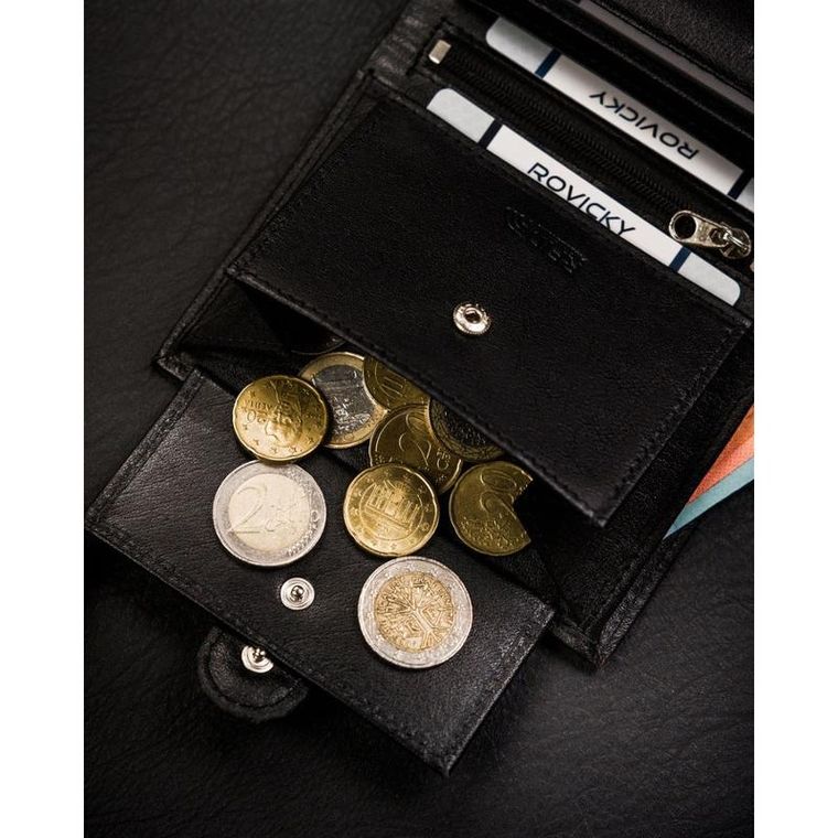 Portfel, czarny, skórzany, Ronaldo