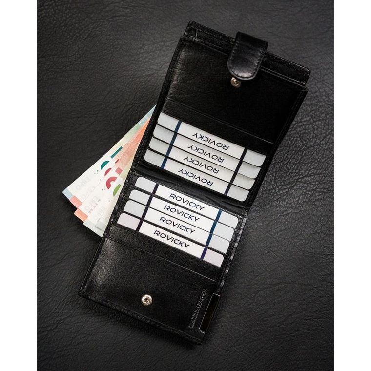 Portfel, czarny, skórzany, Ronaldo