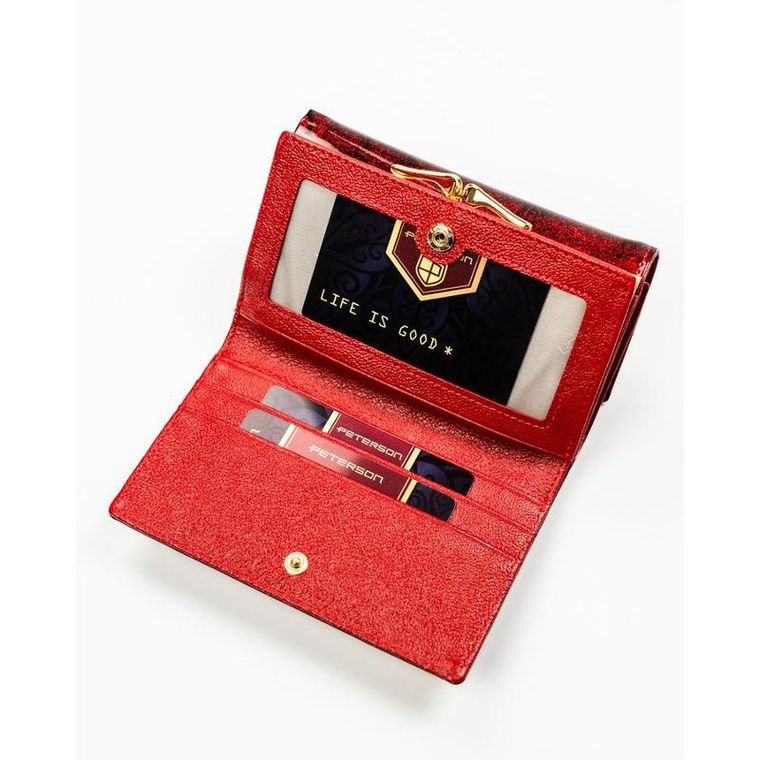 Portfel, czerwony, RFID, Peterson