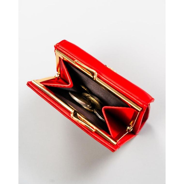 Portfel, czerwony, skóra ekologiczna, Milano Design