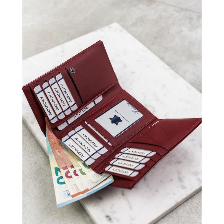 Portfel, czerwony, skórzany, 4U Cavaldi