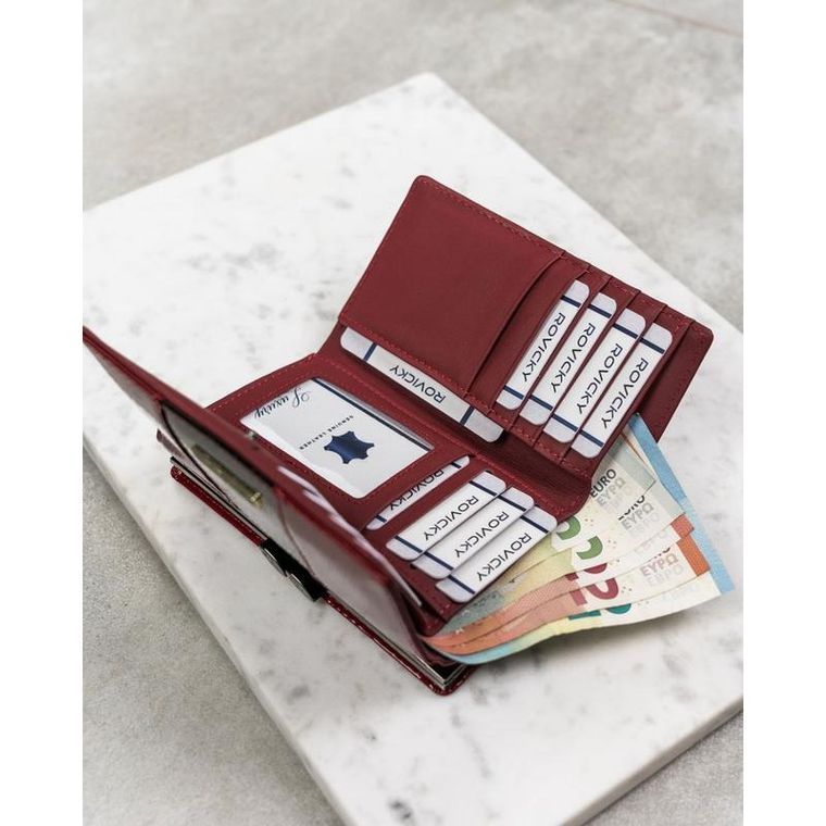 Portfel, czerwony, skórzany, 4U Cavaldi