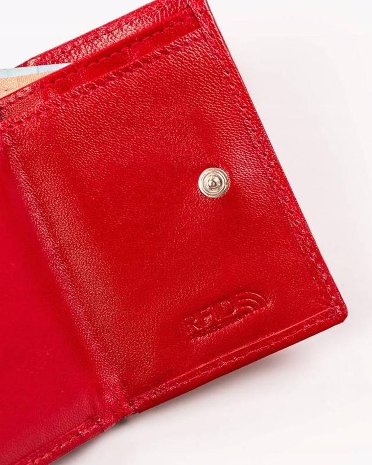 Portfel, czerwony, skórzany, Peterson