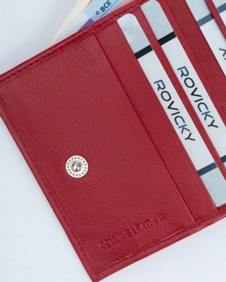Portfel, czerwony, skórzany, Rovicky