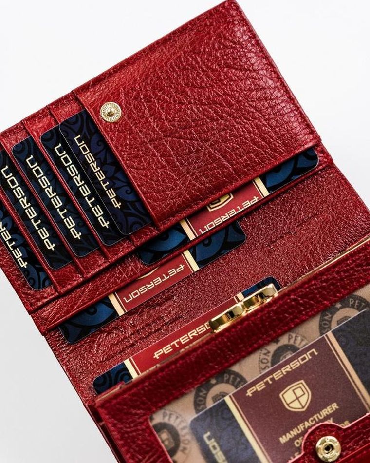 Portfel damski, wężowy wzór, Peterson