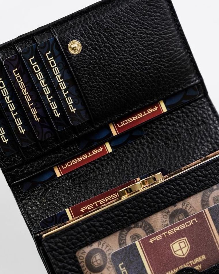 Portfel damski, wężowy wzór, RFID, Peterson