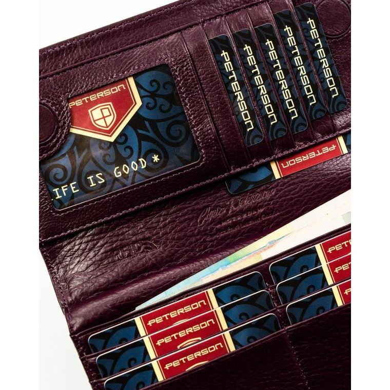 Portfel, fioletowy, RFID, Peterson