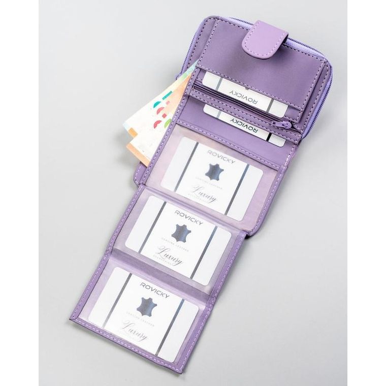 Portfel, fioletowy, skóra ekologiczna, 4U Cavaldi