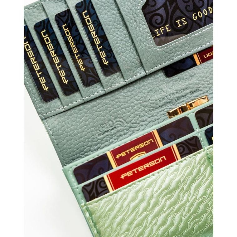 Portfel, jasnozielony, Peterson