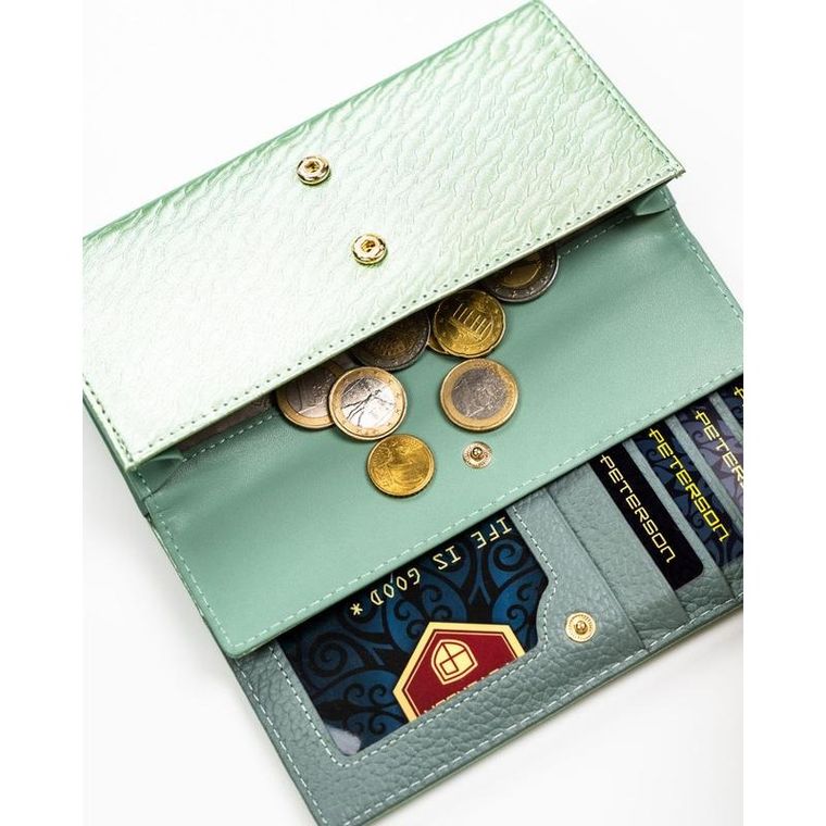 Portfel, jasnozielony, Peterson