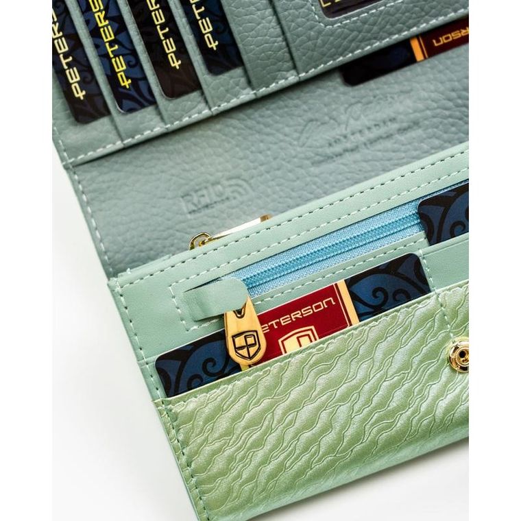 Portfel, jasnozielony, Peterson